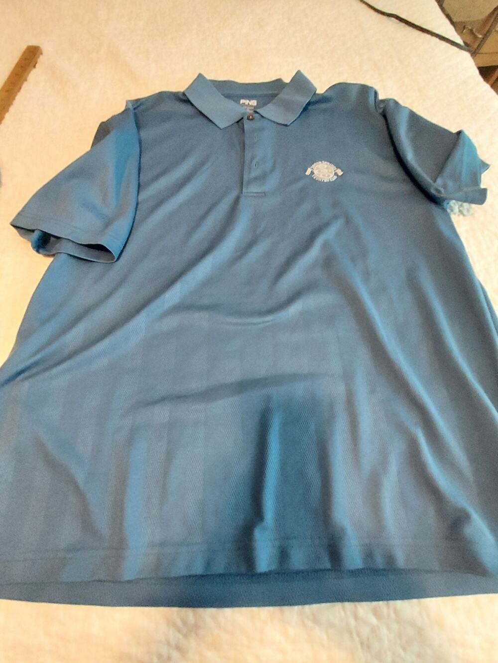 Ping Men's Golf shirt size XL Medium Blue has logo of Sugar Springs Golf Club